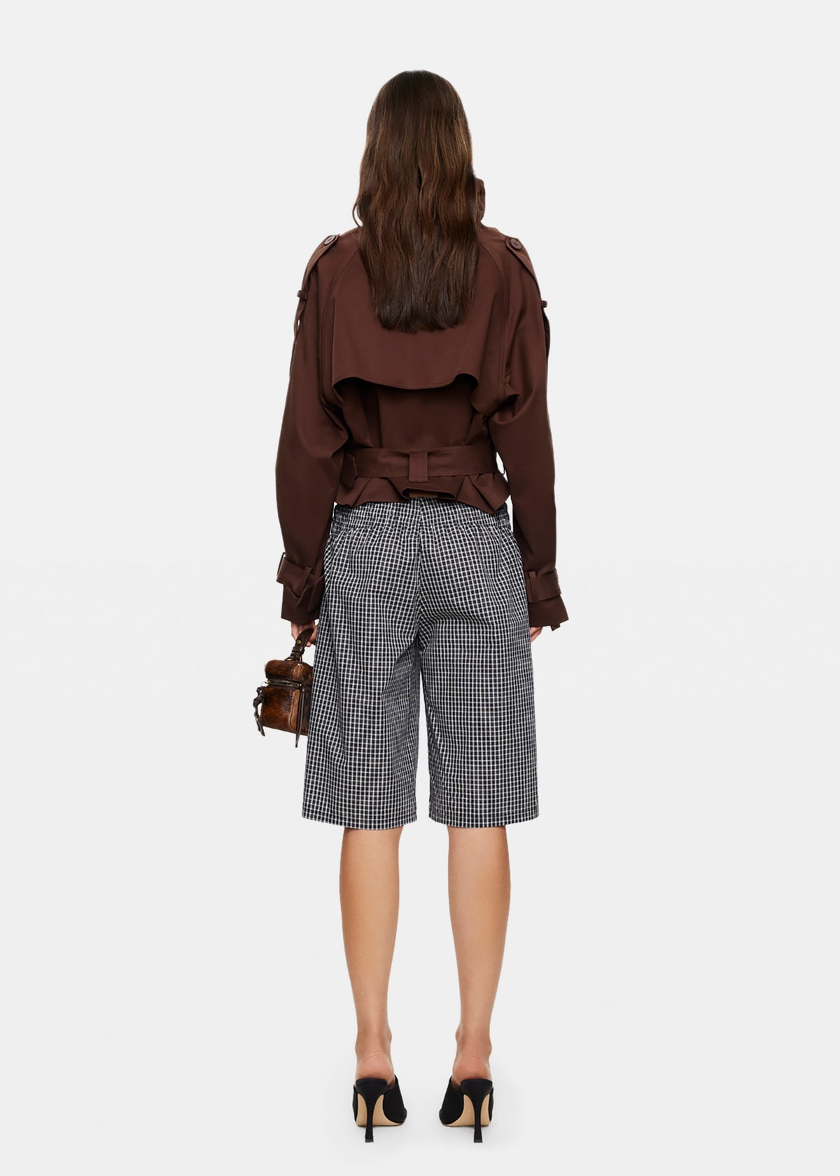 Blanc Cropped Trench CHOCOLATE