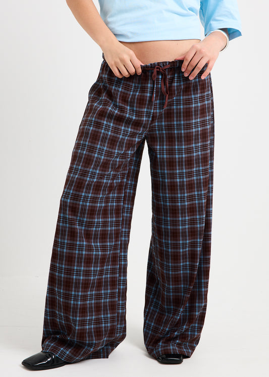 Clio Plaid Wide Leg Pants PLAID