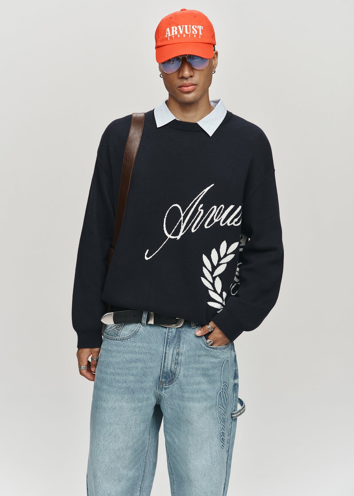 Academic Crew Knit Jumper NAVY