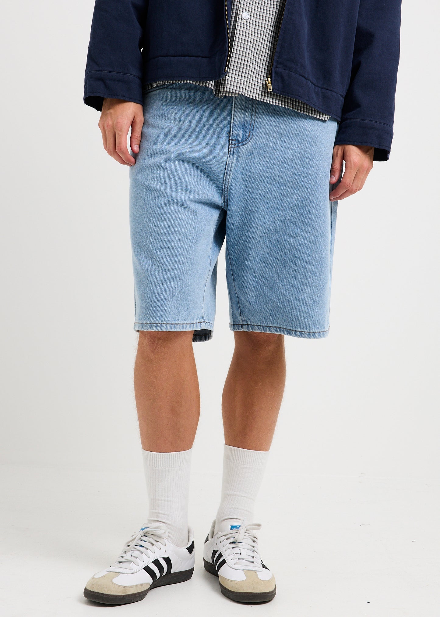 EMB 5-Pocket Denim Shorts