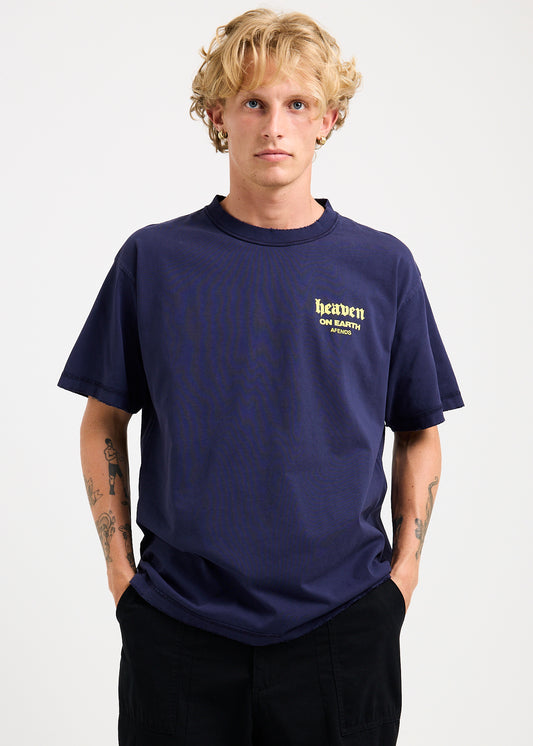 Heaven Heavyweight Boxy T-Shirt WASHED DEEP SEA