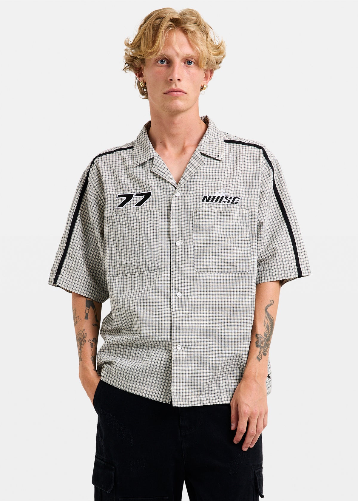 Noise Short Sleeve Shirt WHITE