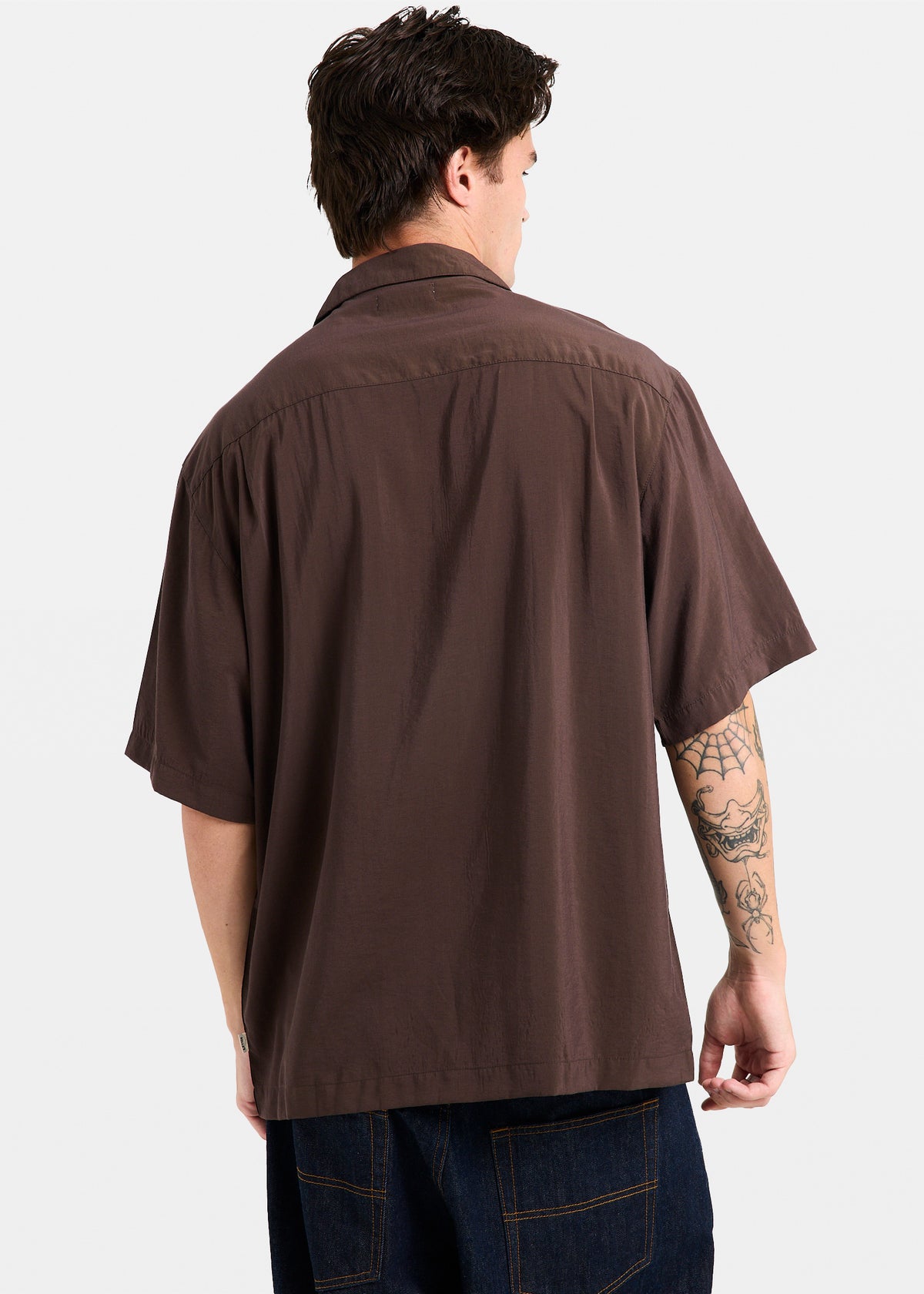 Railroad Bowler Short Sleeve Shirt DARK COCOA