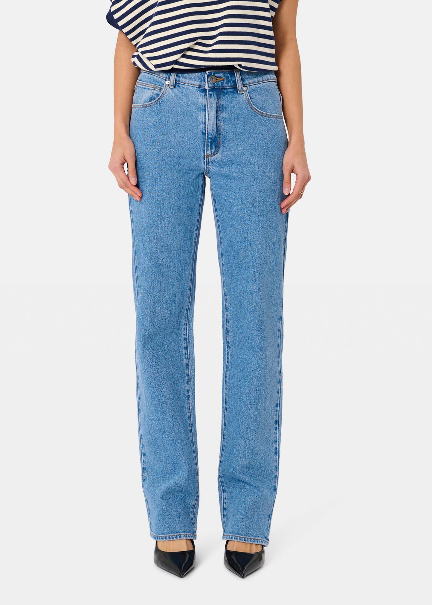 95 Mid Straight Denim Jeans