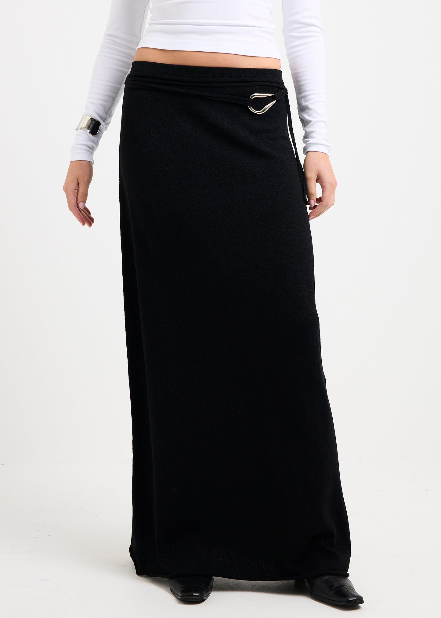 Imola Belted Knit Maxi Skirt