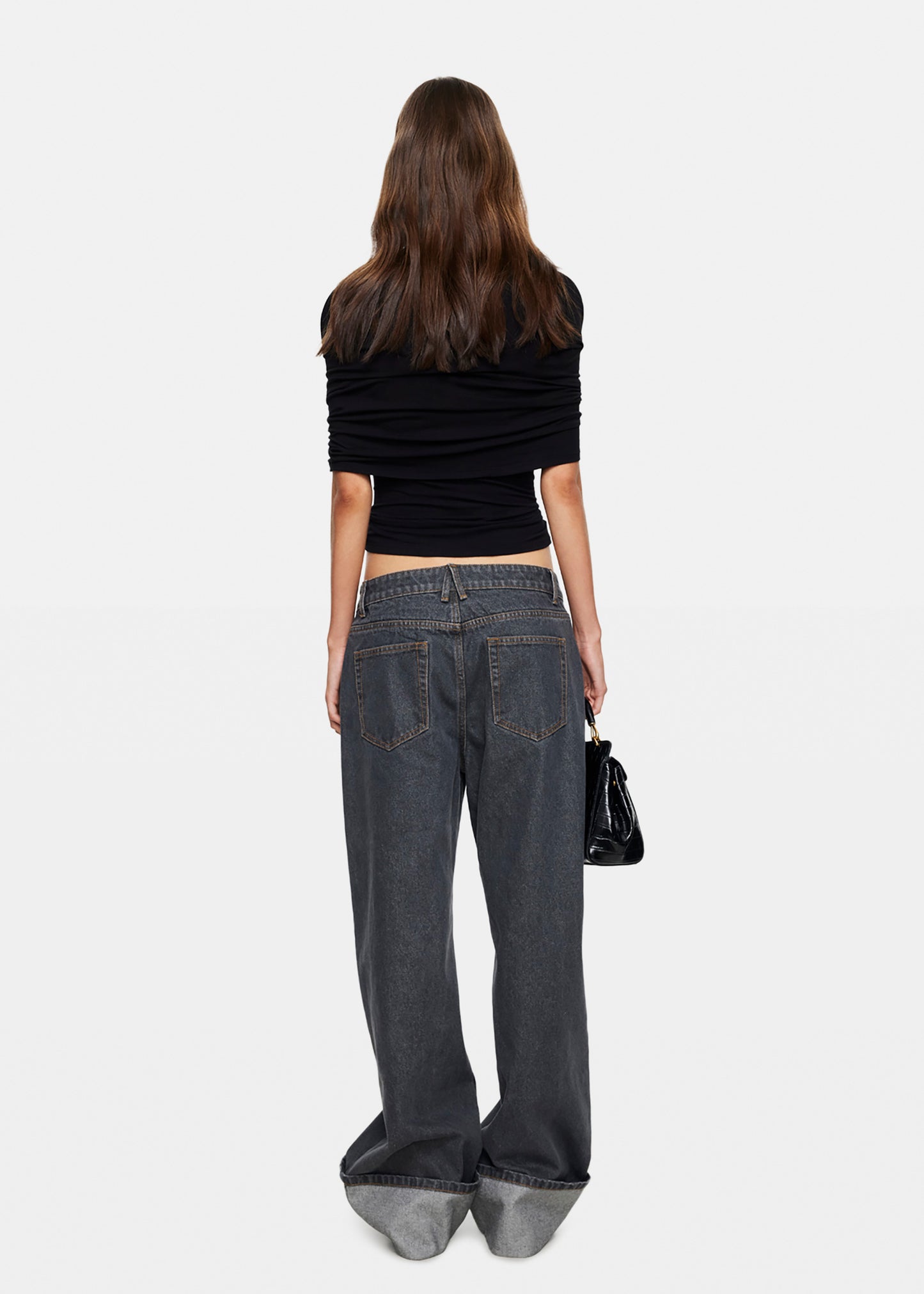 op Model Cuffed Denim Jeans