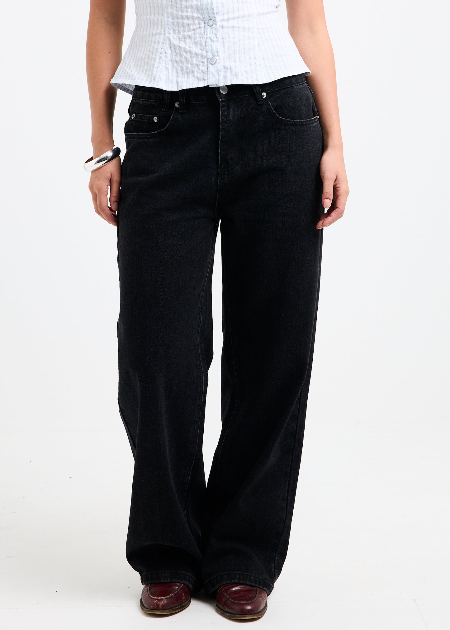 Priya Mid Straight Denim Jeans
