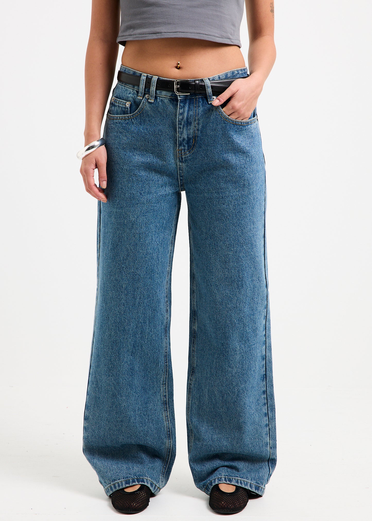 Priya Mid Straight Denim Jeans