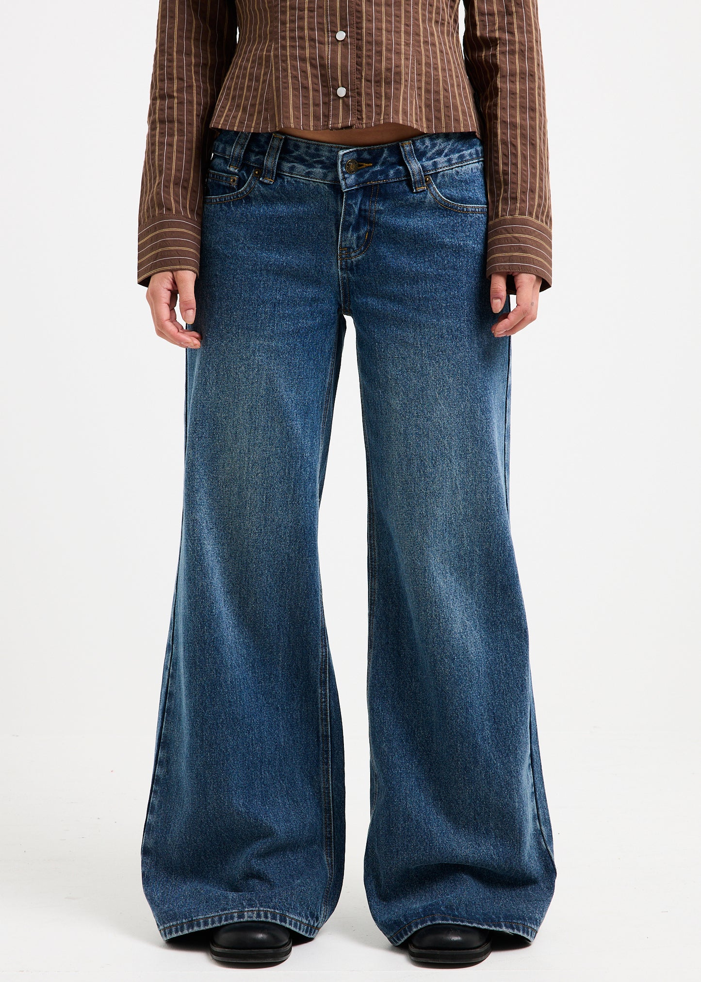 Elise Low Wide Denim Jeans