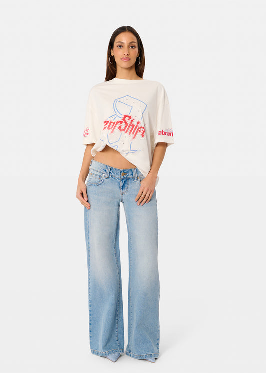 00 Super Low Wide Denim Jeans JODY BLUE