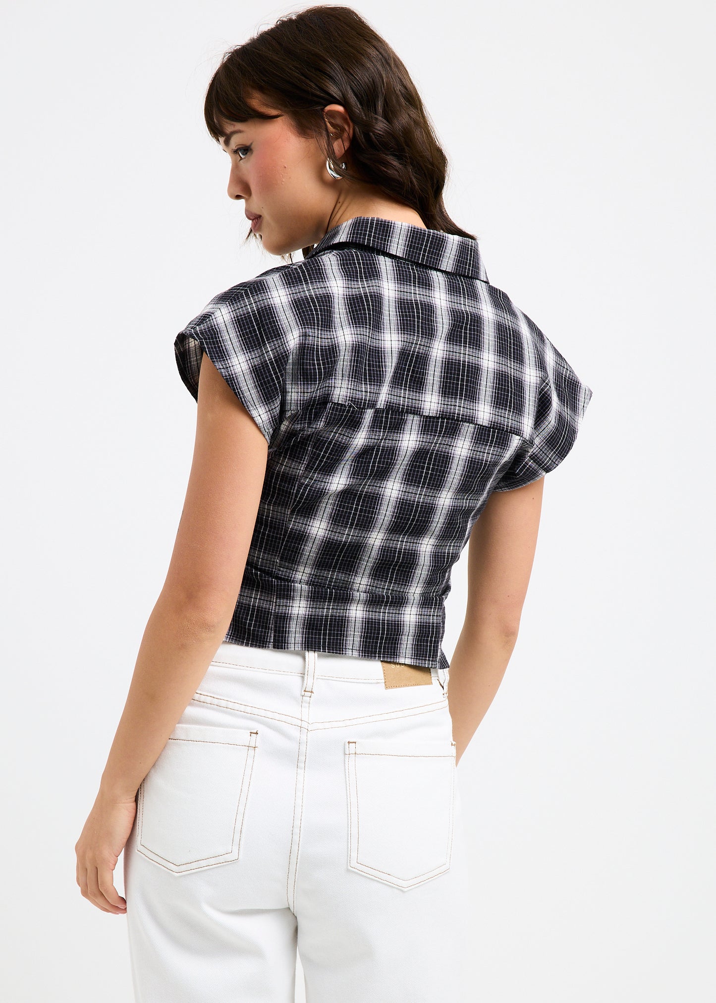 Milos Plaid Plunge Shirt