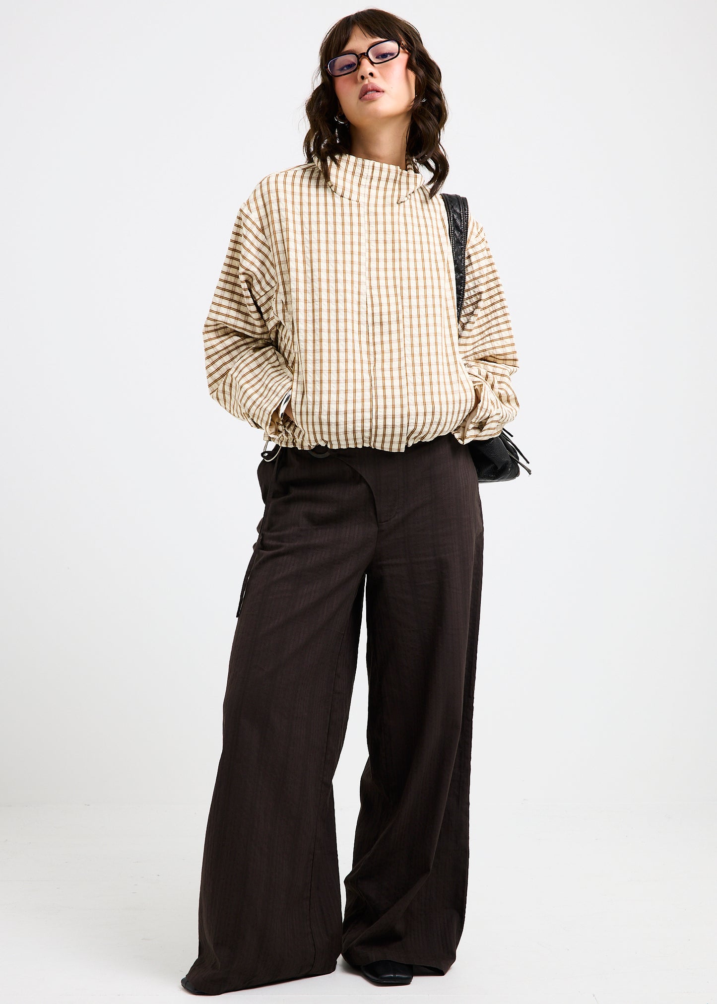 Myla Puckered Check Windbreaker