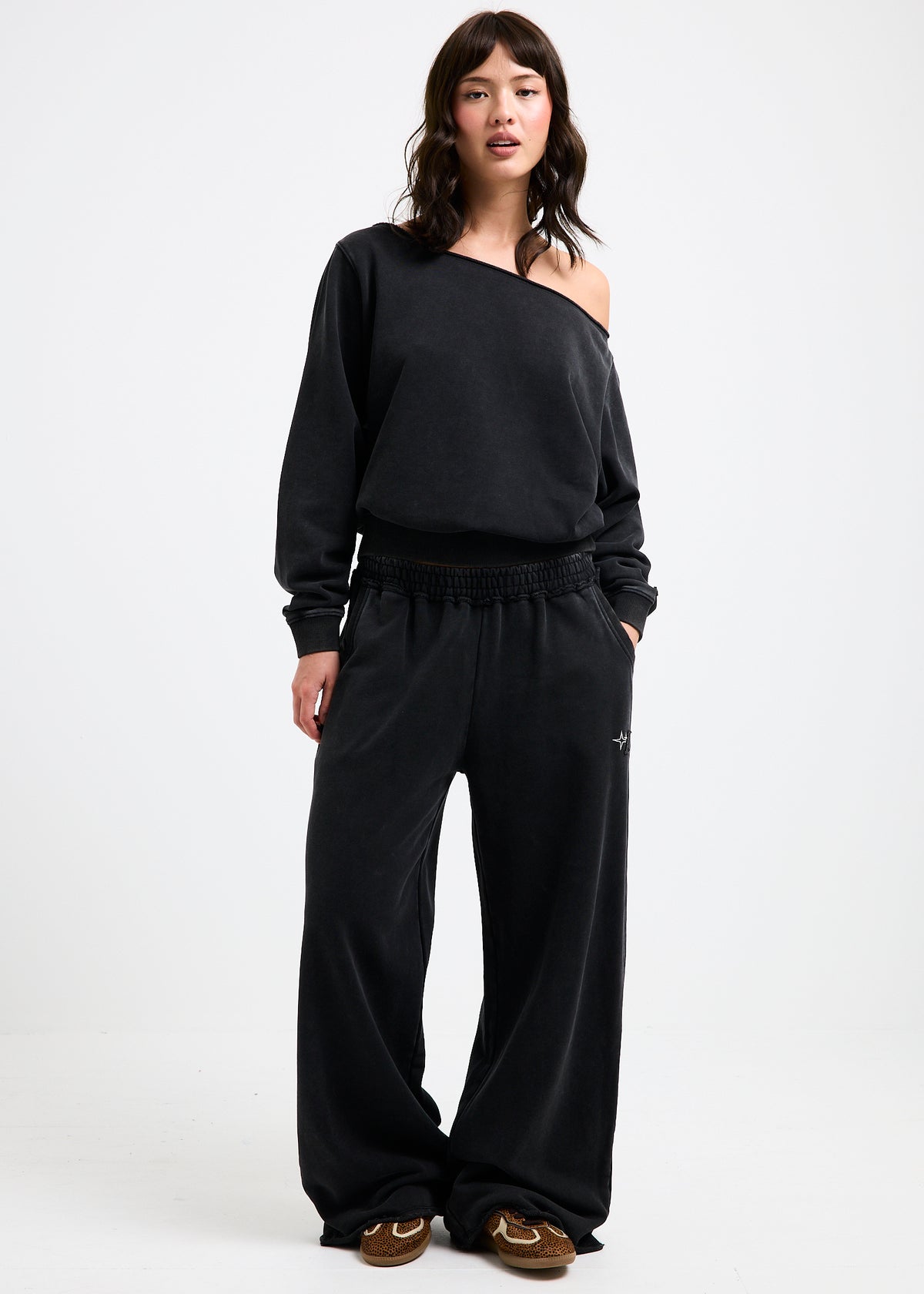 Hana Off Shoulder Fleece Jumper