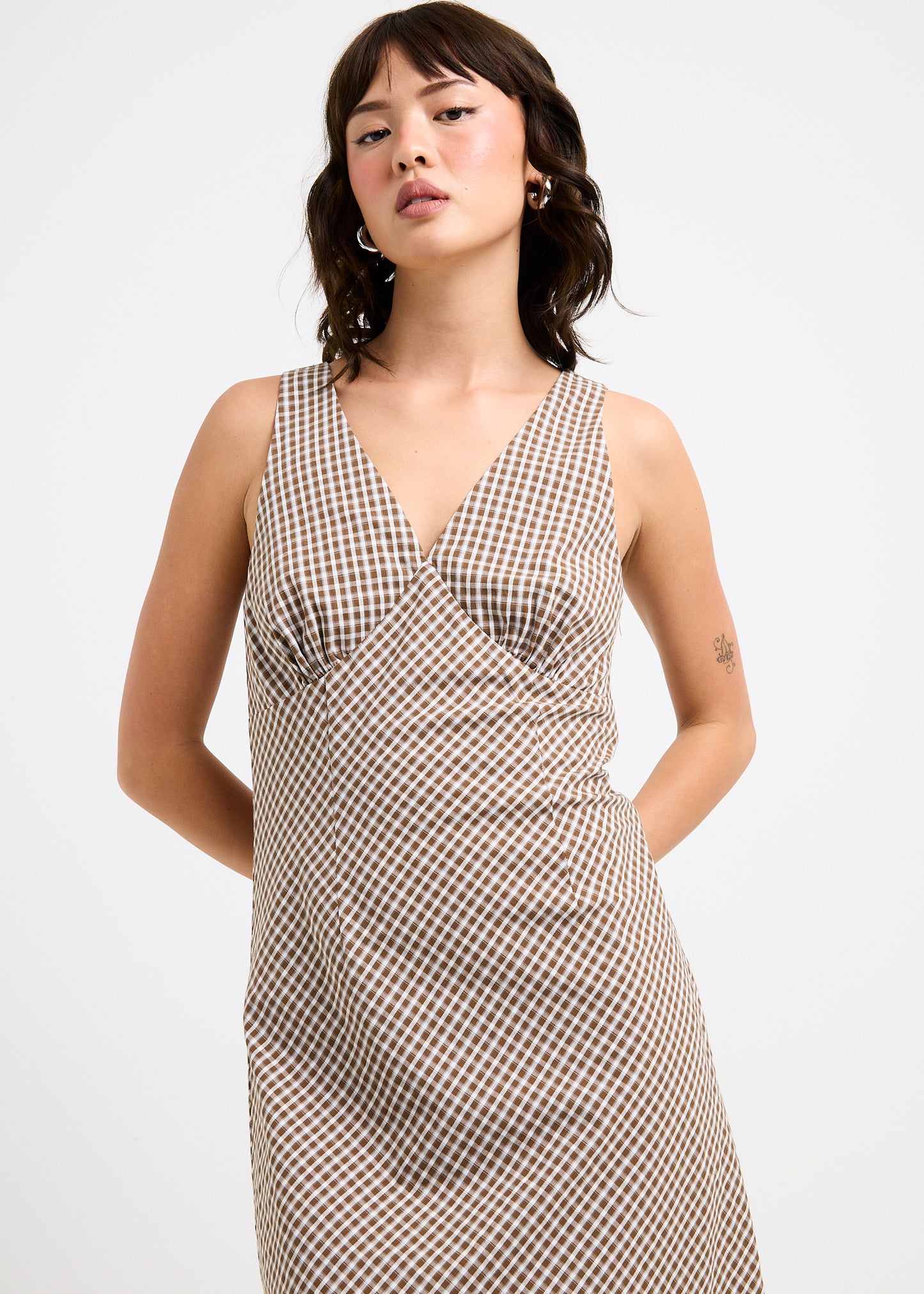 Kaia V Neck Midi Dress