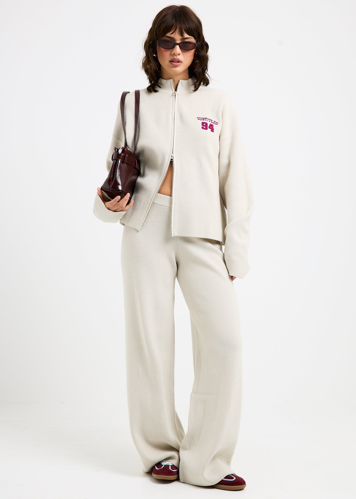Agnes Rib Double Zip Through Jacket