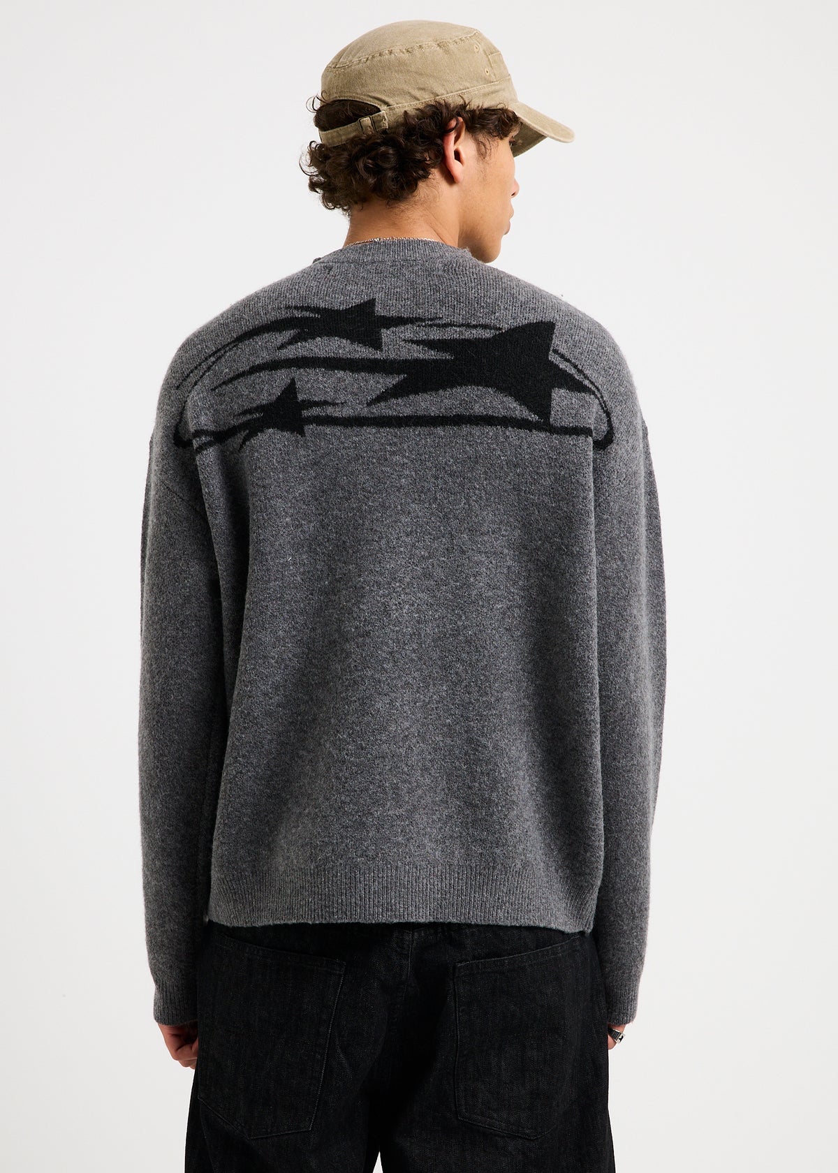 Rapture Knit Crew Jumper GREY