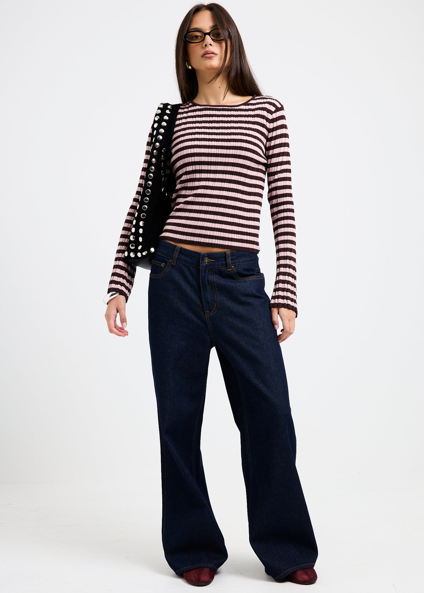 Holland Boat Neck Long Sleeve Knit Top