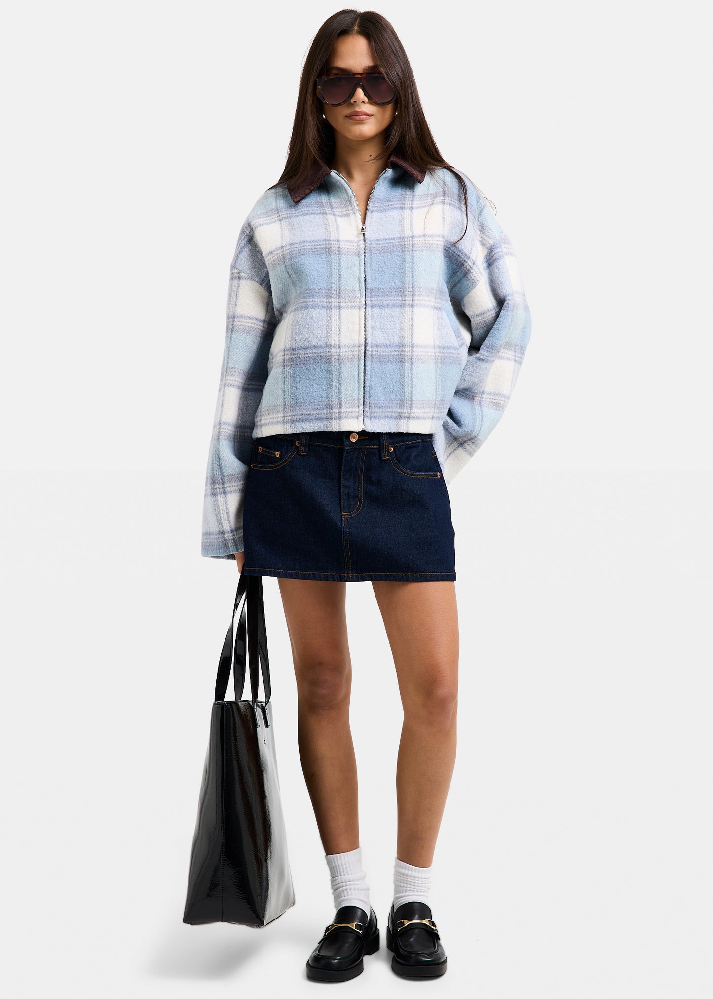 Nevada Plaid Oversized Jacket
