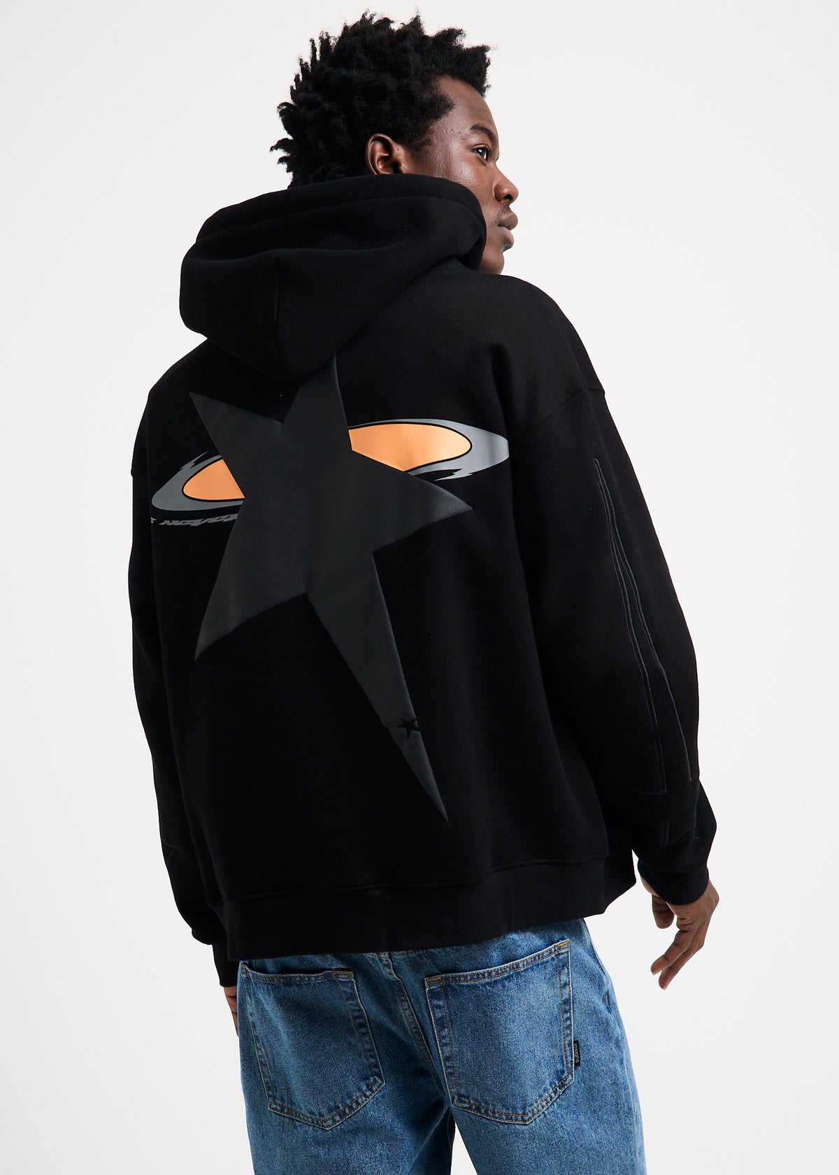 Slaught Zip Up Hoodie WASHED BLACK