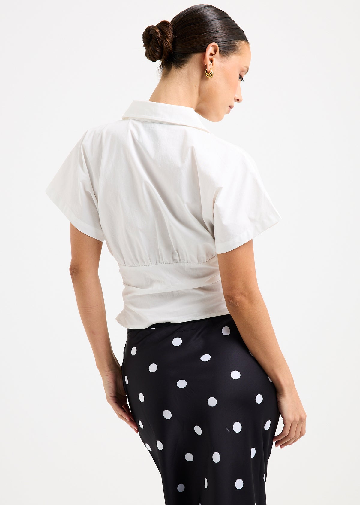 Tatjana Cinched Shirt WHITE