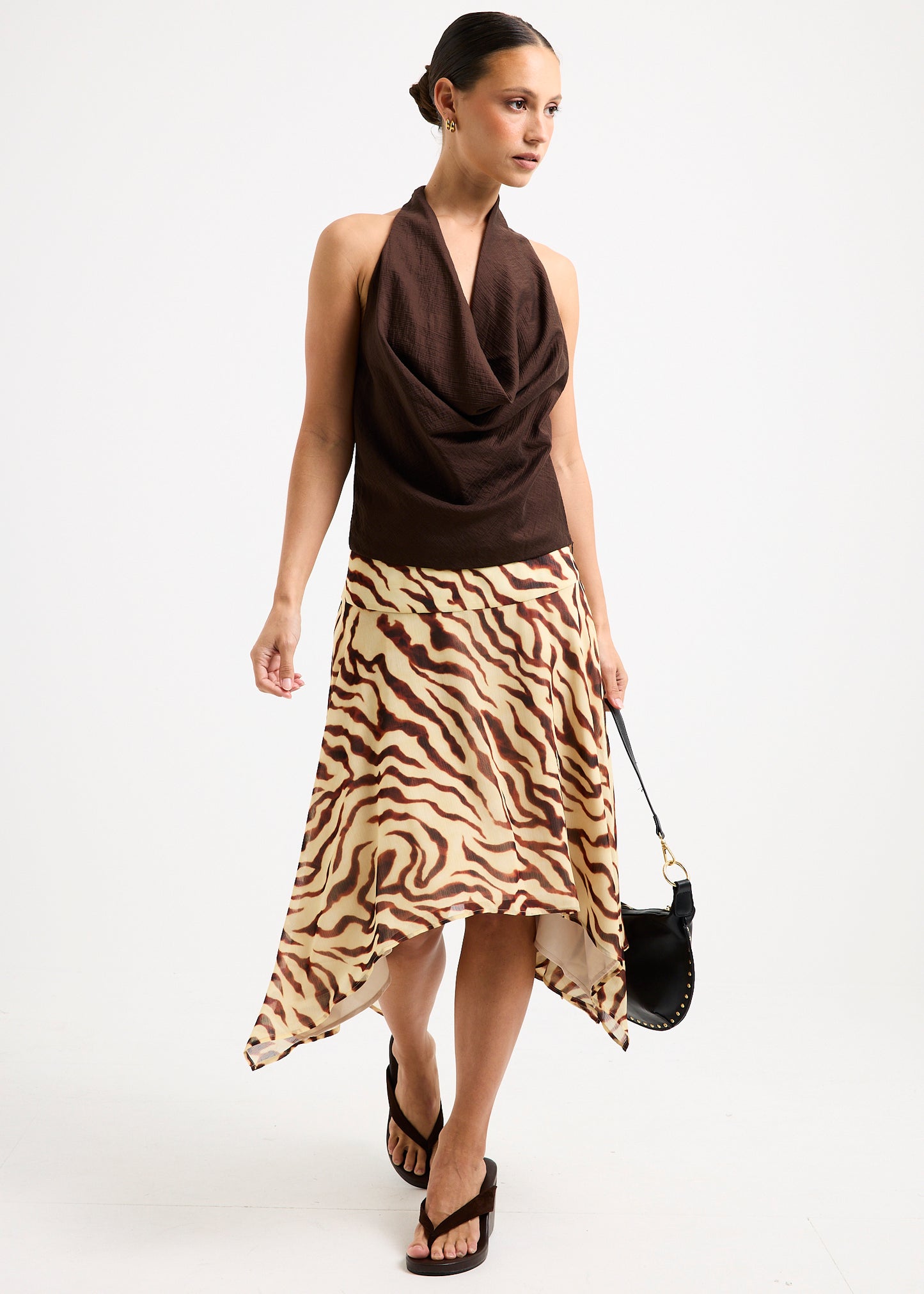 Linda Sheer Slip Midi Skirt