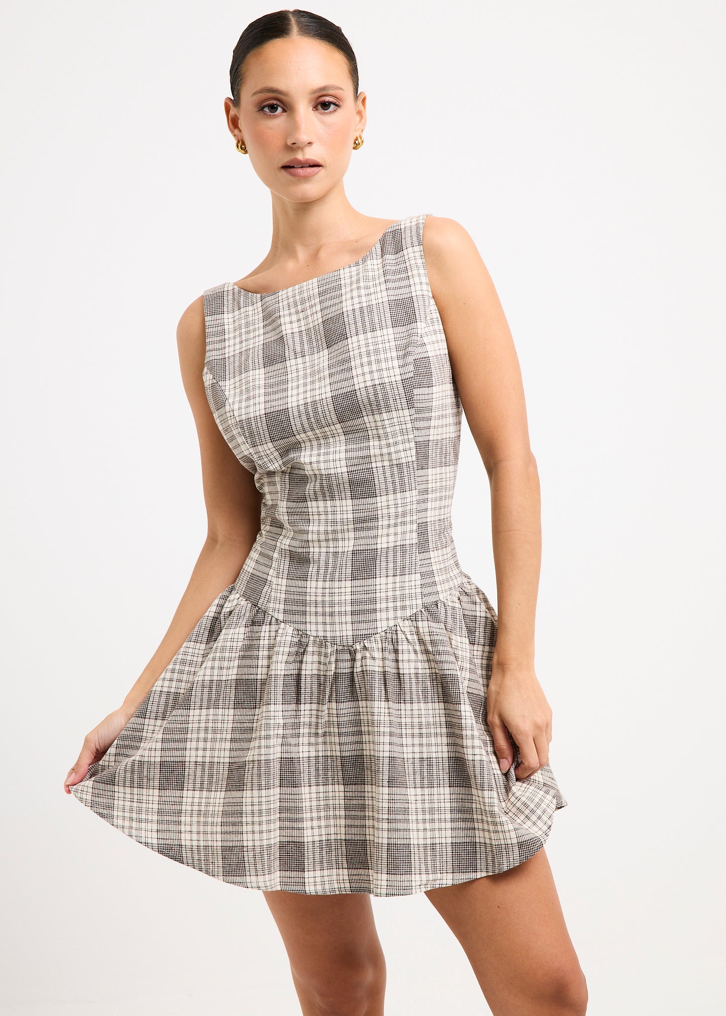 Guava Shirred Mini Dress
