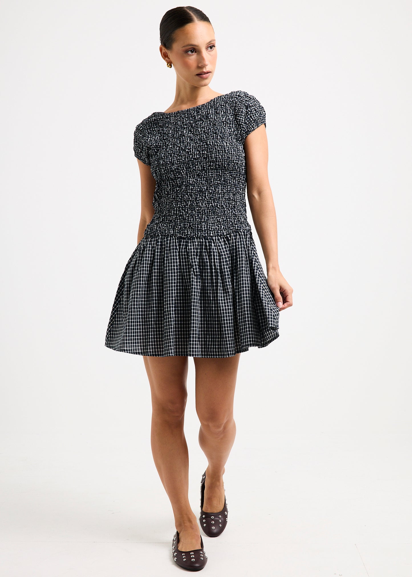 Adari Smocked Mini Dress