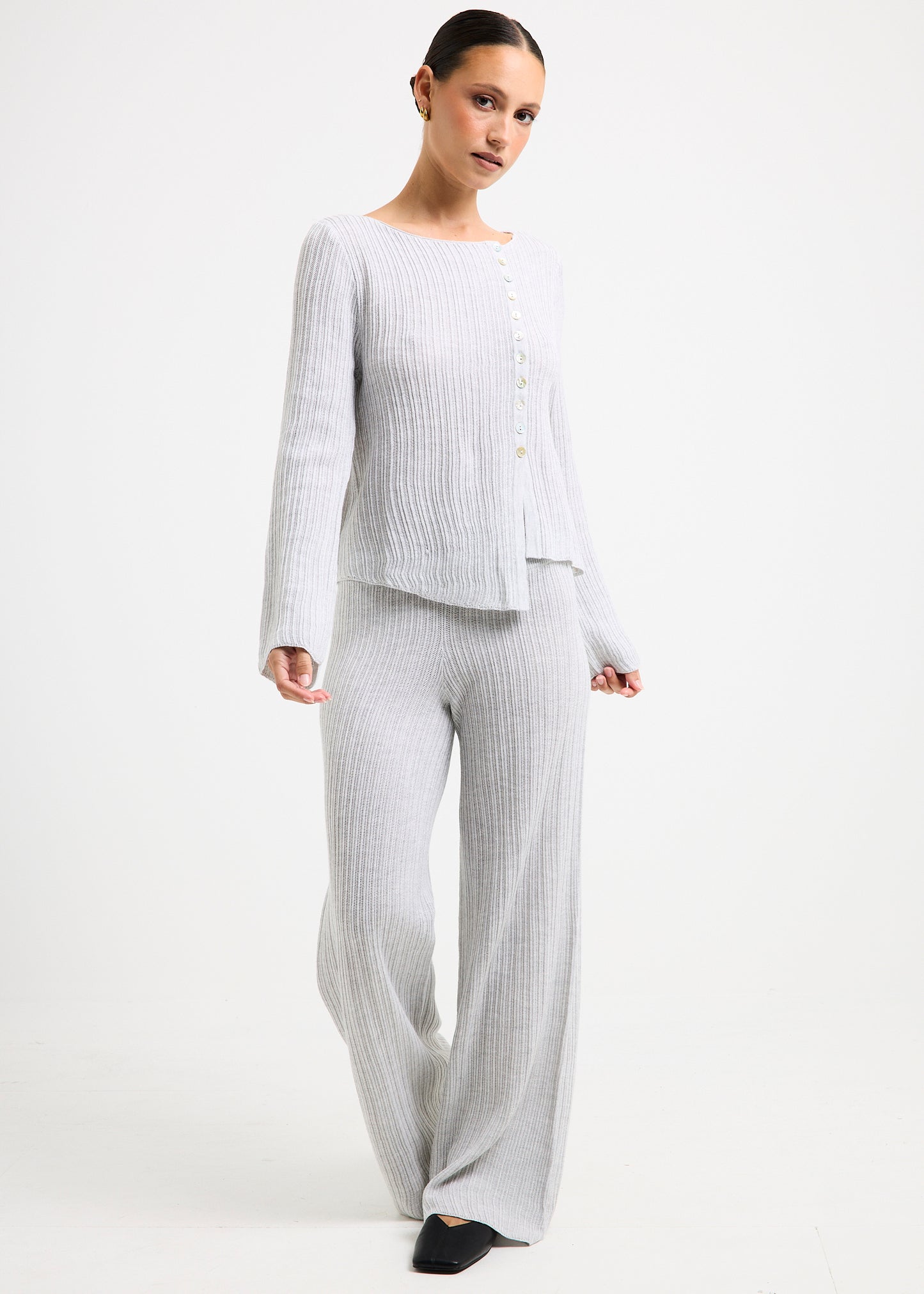 Ireland Off Shoulder Ribbed Ls Top