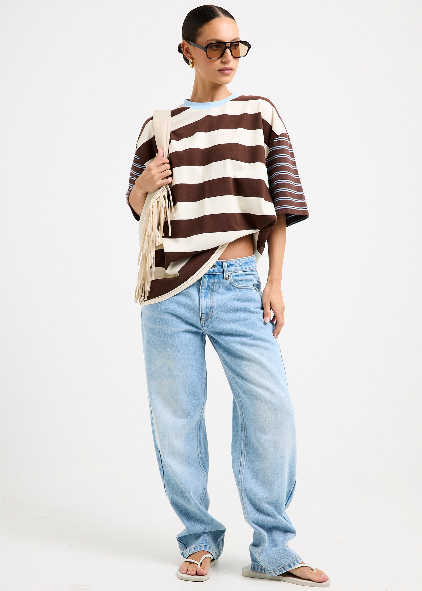 Fitzroy Stripes Oversized Short Sleeve T-Shirt