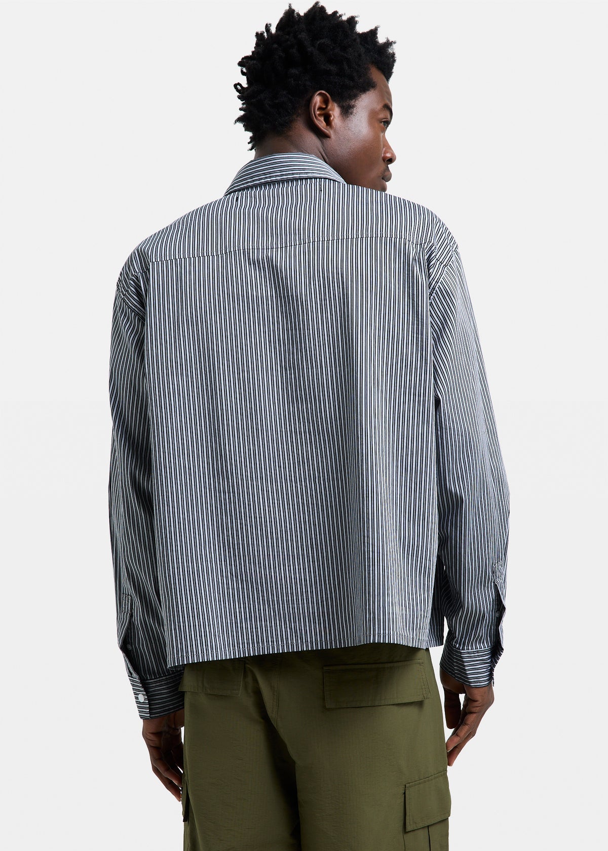 Miami Striped Long Sleeve Shirt GREY