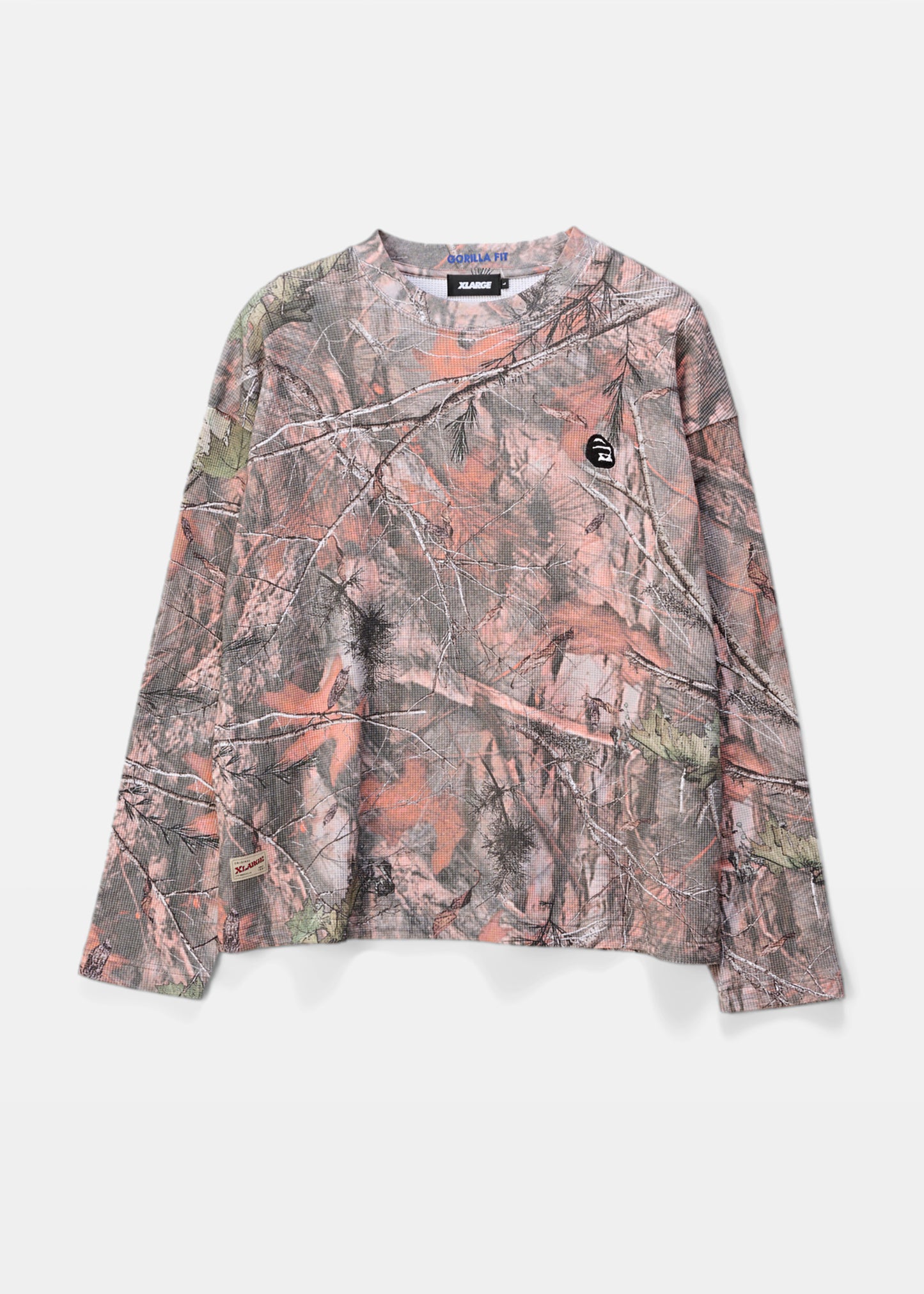CAMO WAFFLE KNIT LS TEE