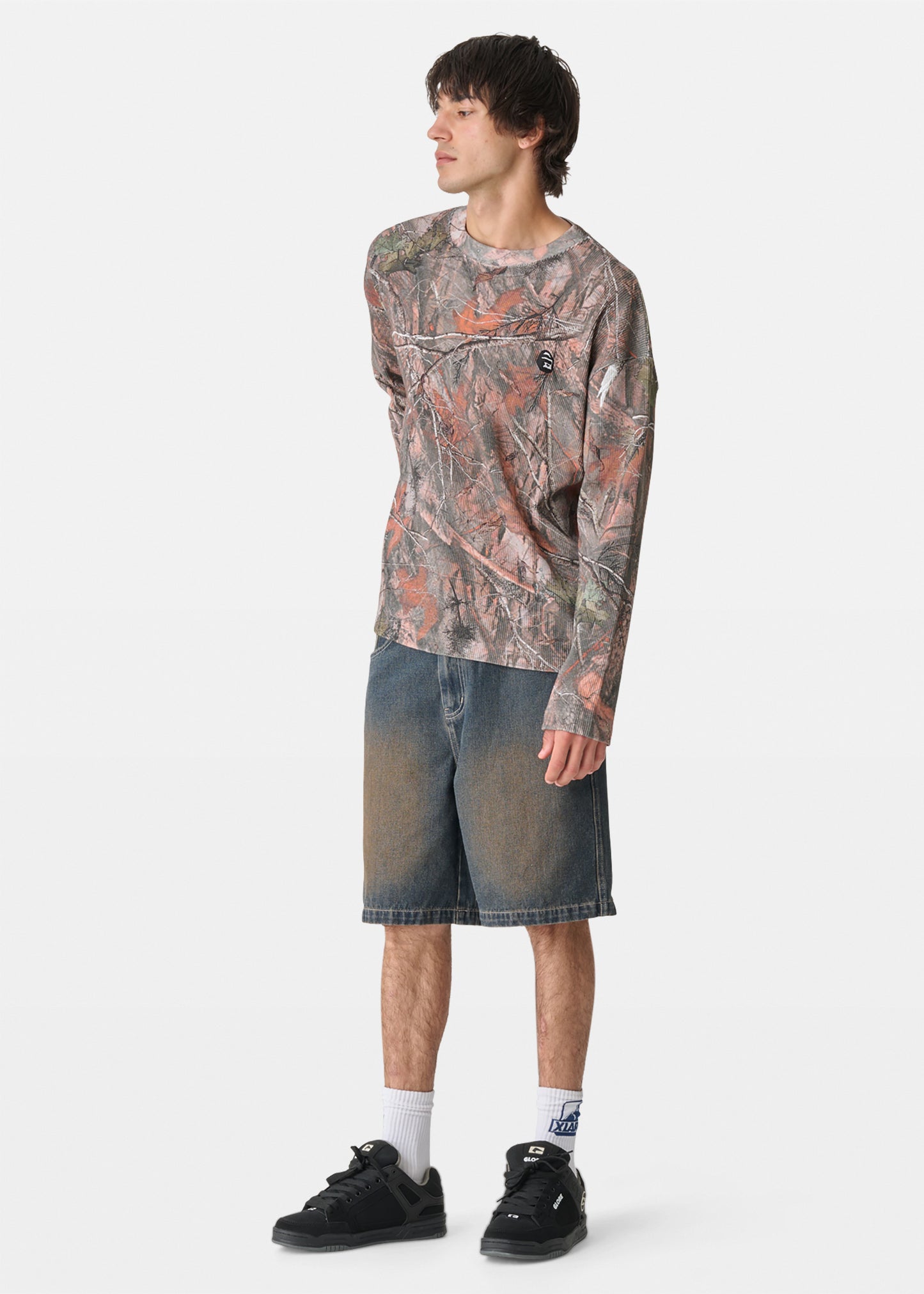 Camo Waffle Knit long sleeve Tee