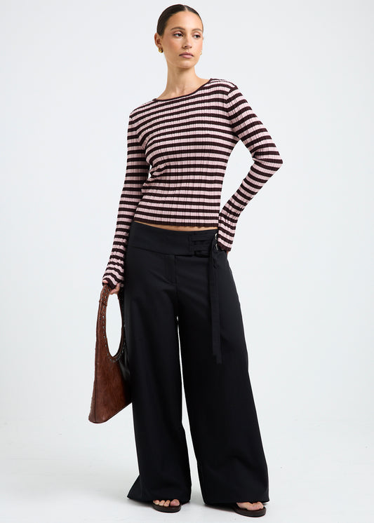 Naia Tie Pants BLACK