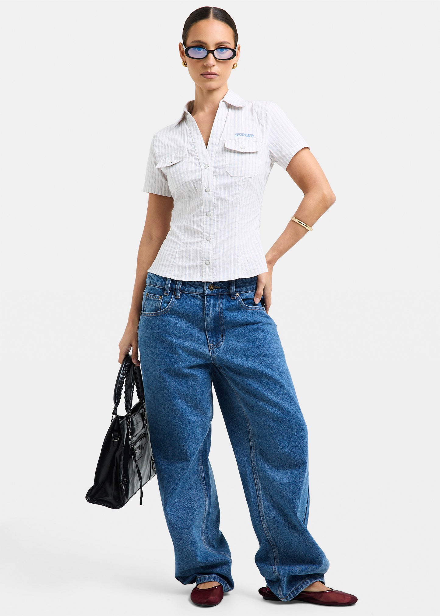 Blake Stripe Popper Shirt