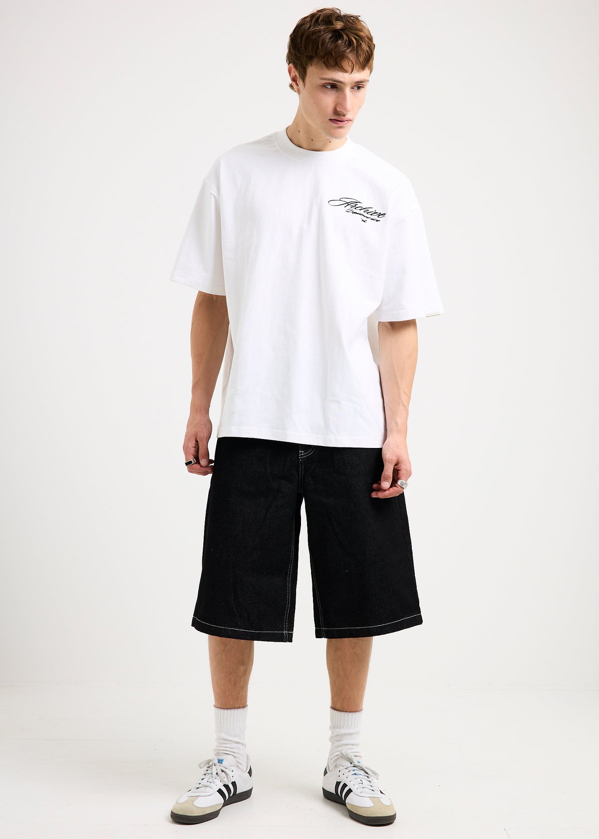 Aim Denim Shorts BLACK