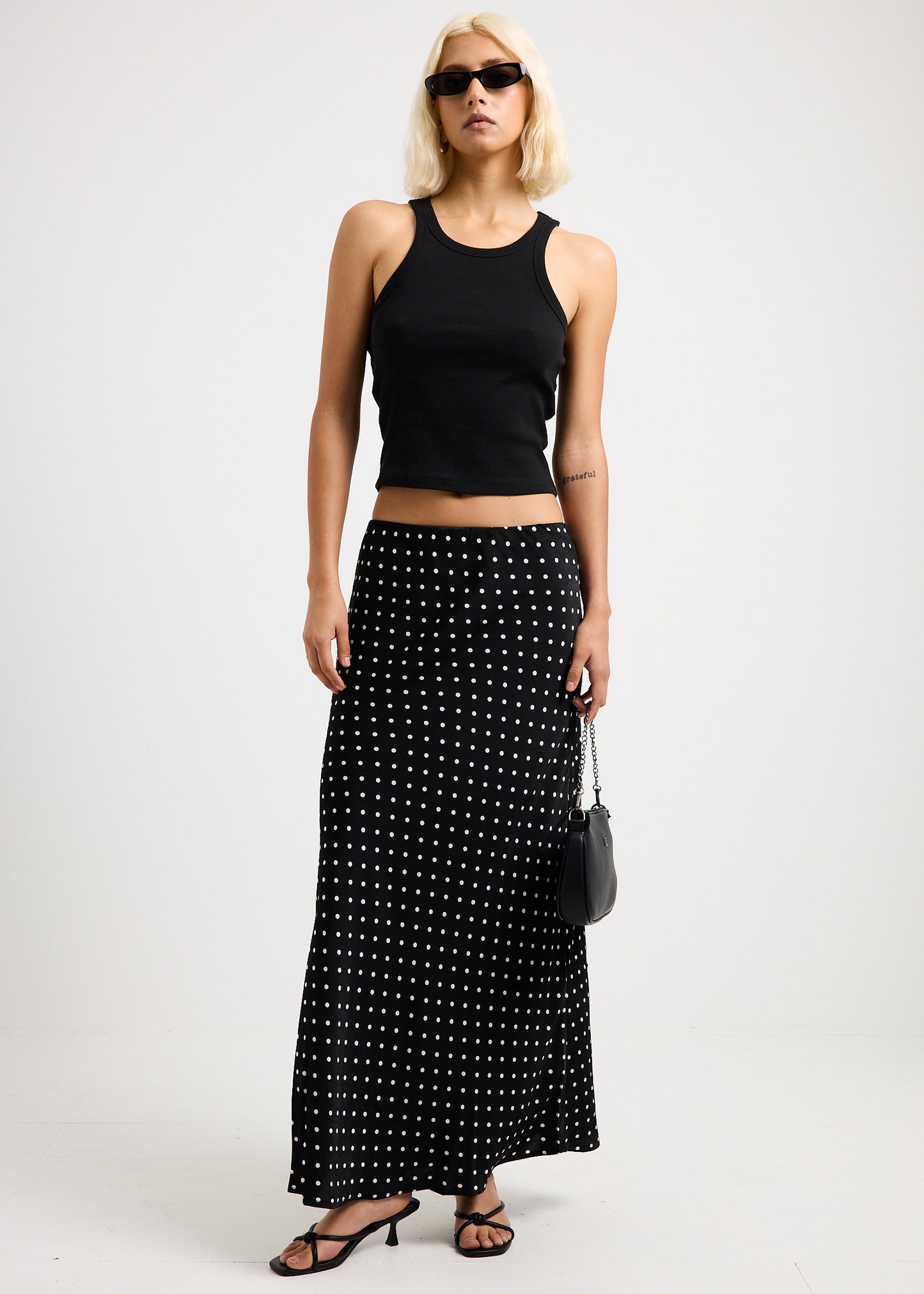 Macko Polka Lace Maxi Skirt