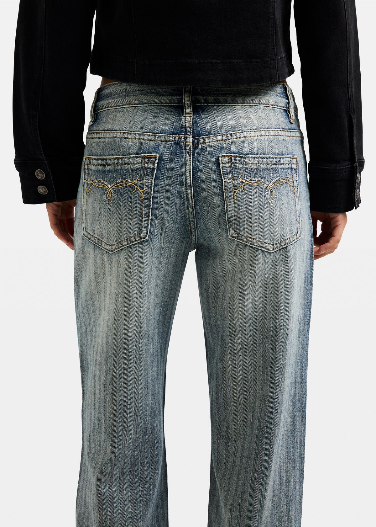 Pelly Pinstripe Low Denim Jeans