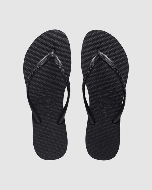 Slim Basic Thongs Black BLACK