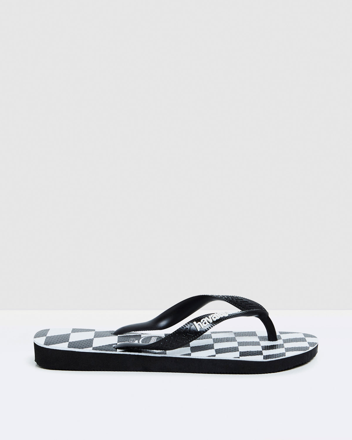 Top Distorted Check Thongs Black/White ASSORTED
