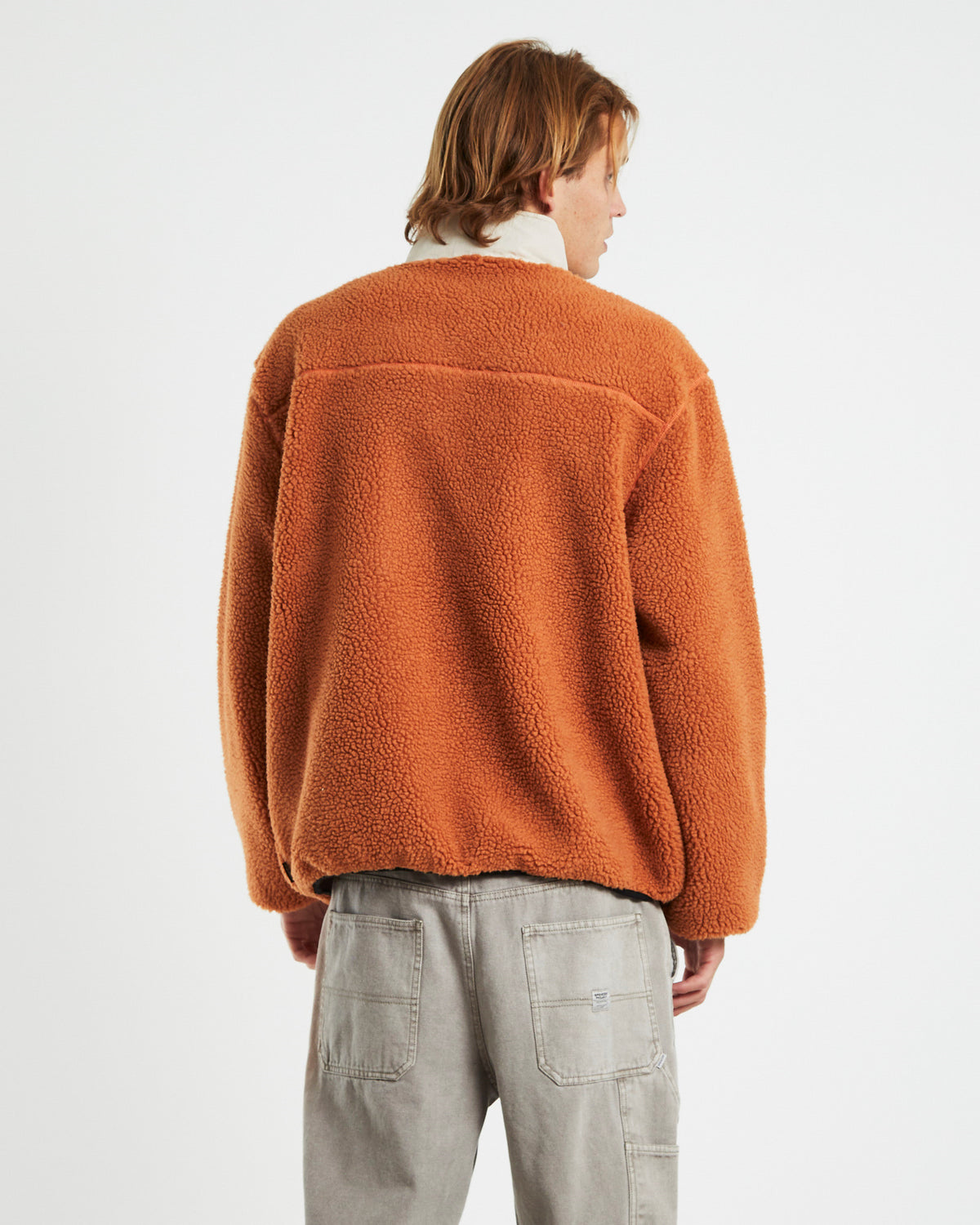 Cultures 1/4 Sherpa Jumper Rust Orange RUST