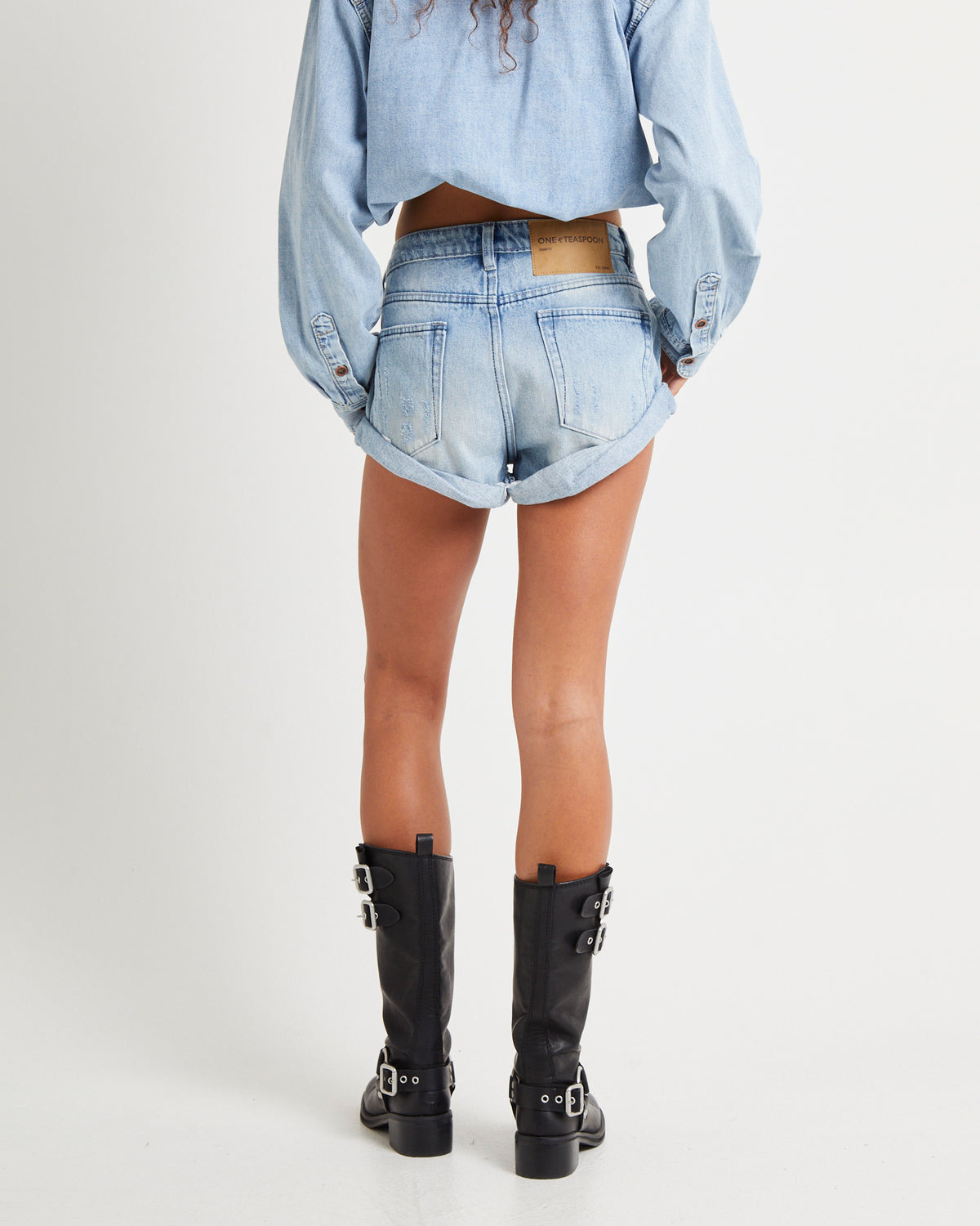 Low Waist Bandit Denim Shorts SALTY DOG