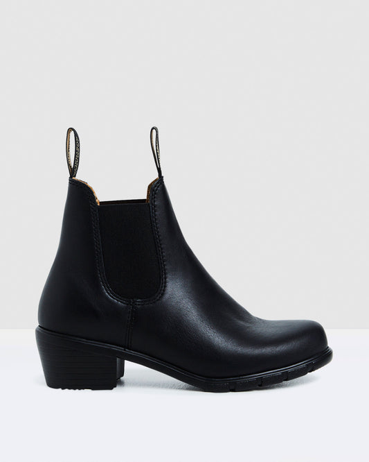 1671 Heeled Leather Boots Black BLACK