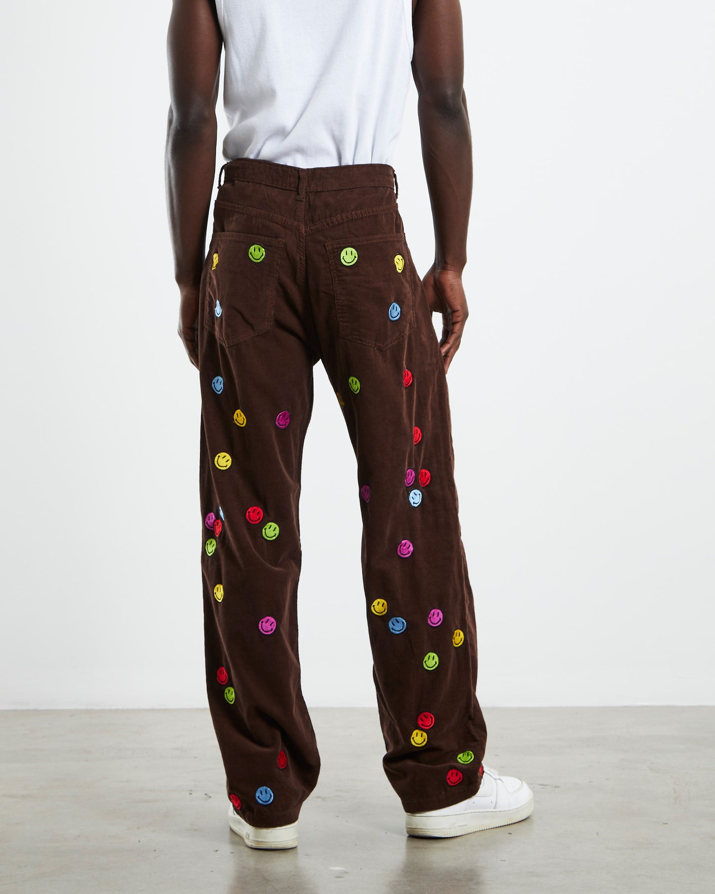 Smiley Contemporary Art Market Pants Brown