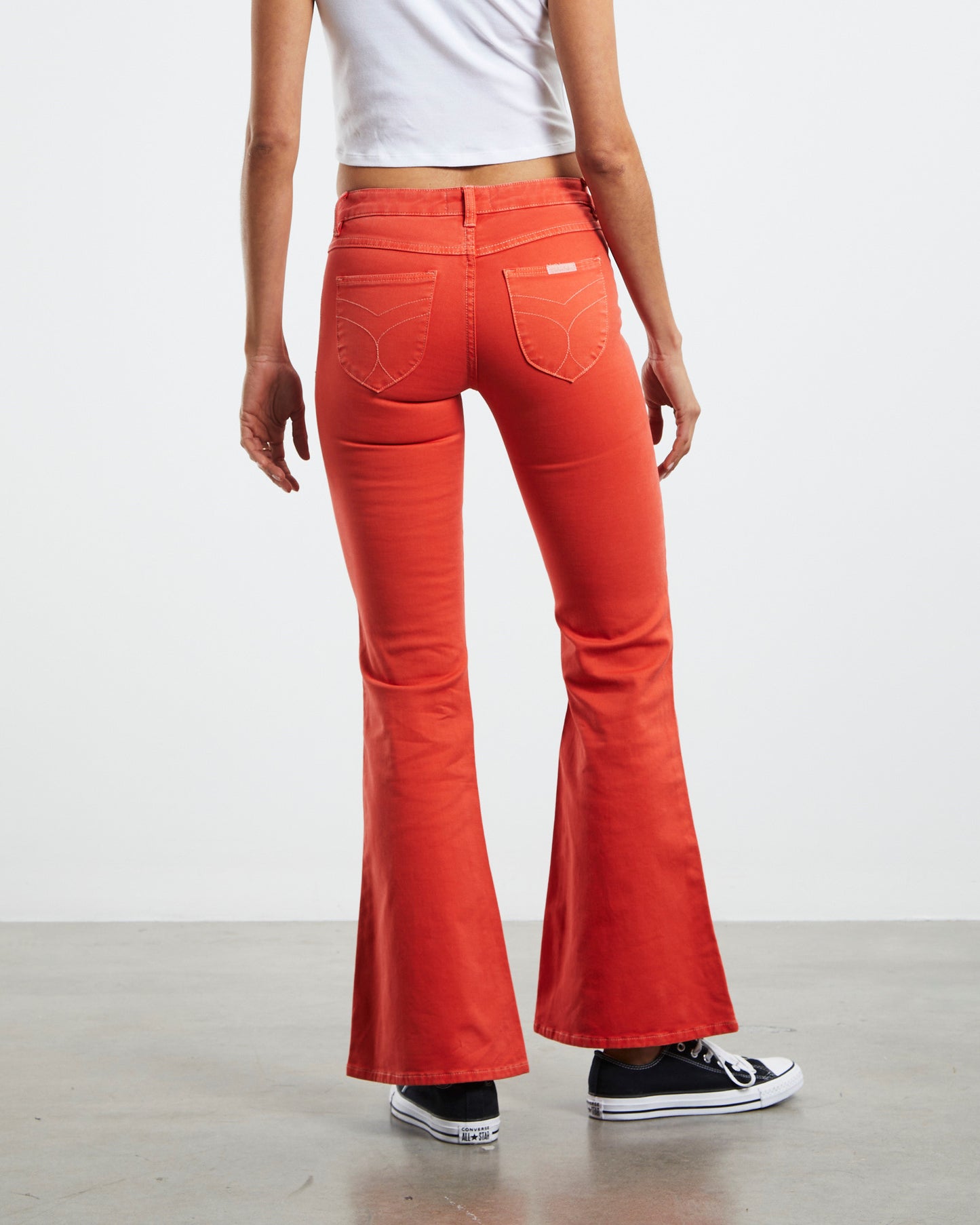 Sailor Low Flare Jeans Scarlet Coral