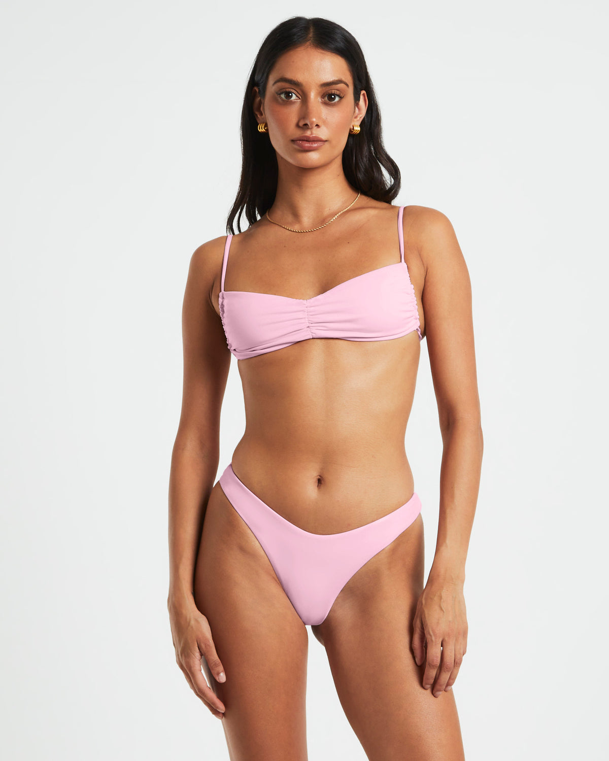 Gather Front Top in Baby Pink BABY PIN