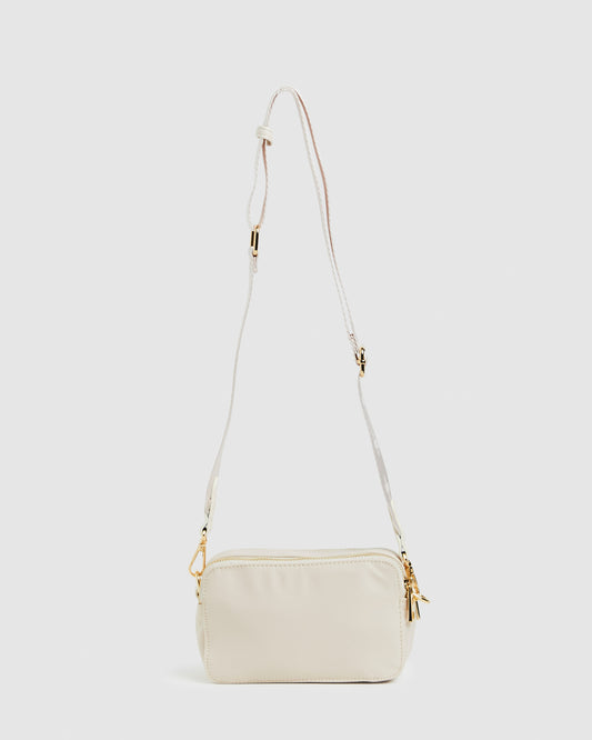 Laroi Cross Body Bag in Bisque Nylon Gold NATURAL