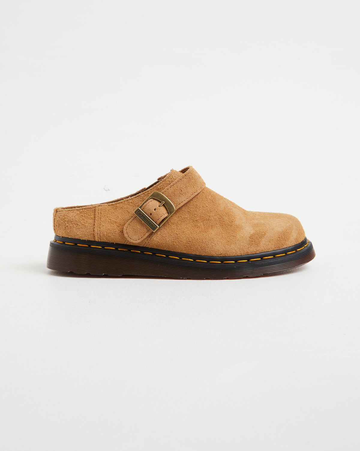 Isham Buckle Mules in Sandy Tan Desert Oasis Suede TAN
