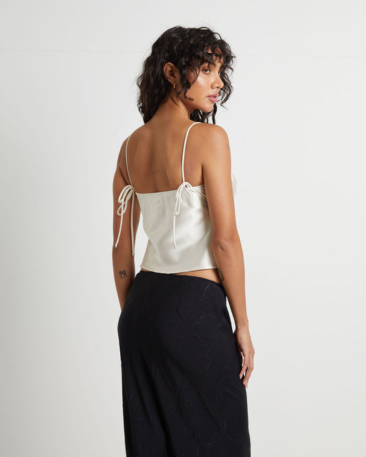 Ruby Romantic Slip Top in Ivory IVORY