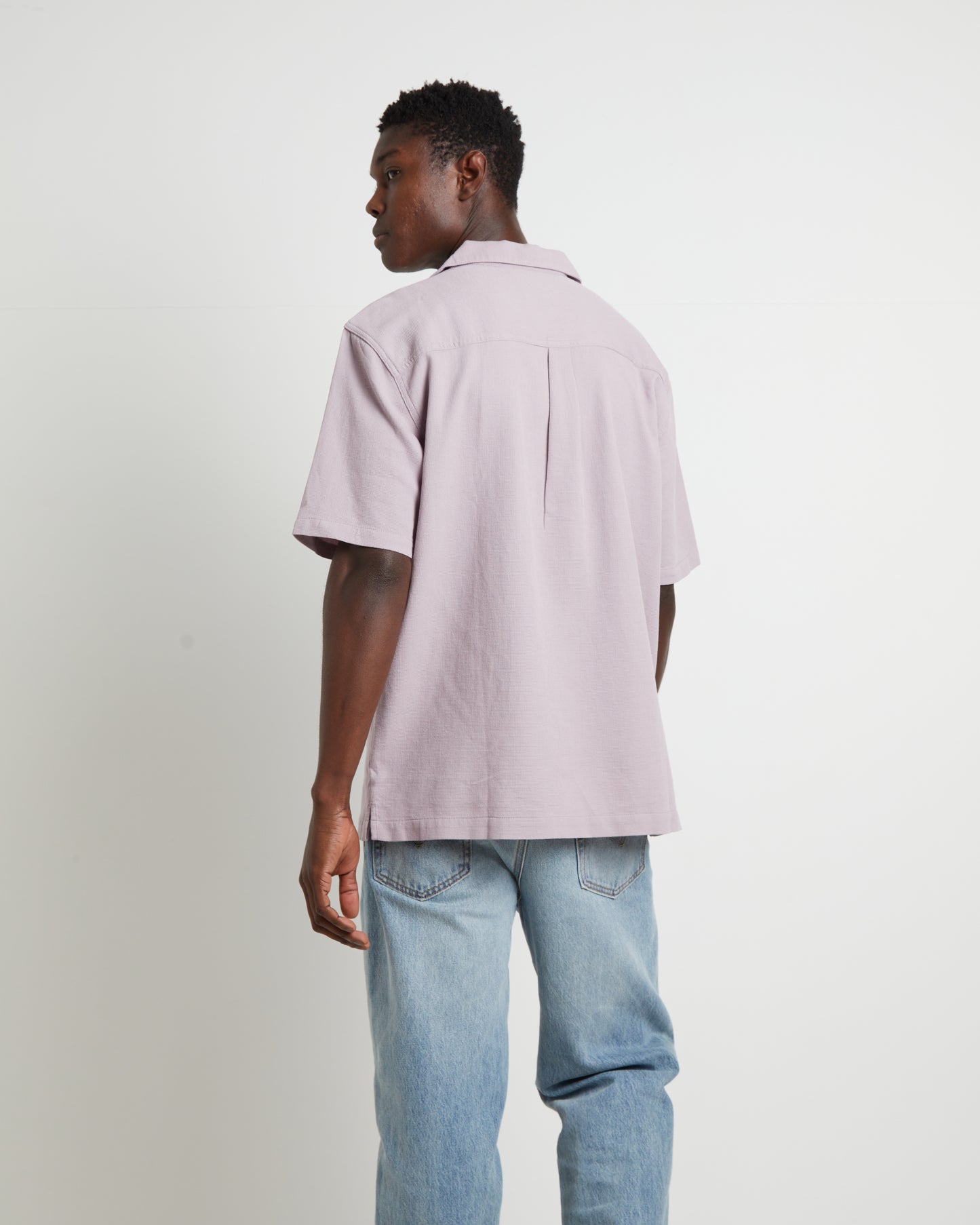 Resort Waffle Shirt Washed Lavender