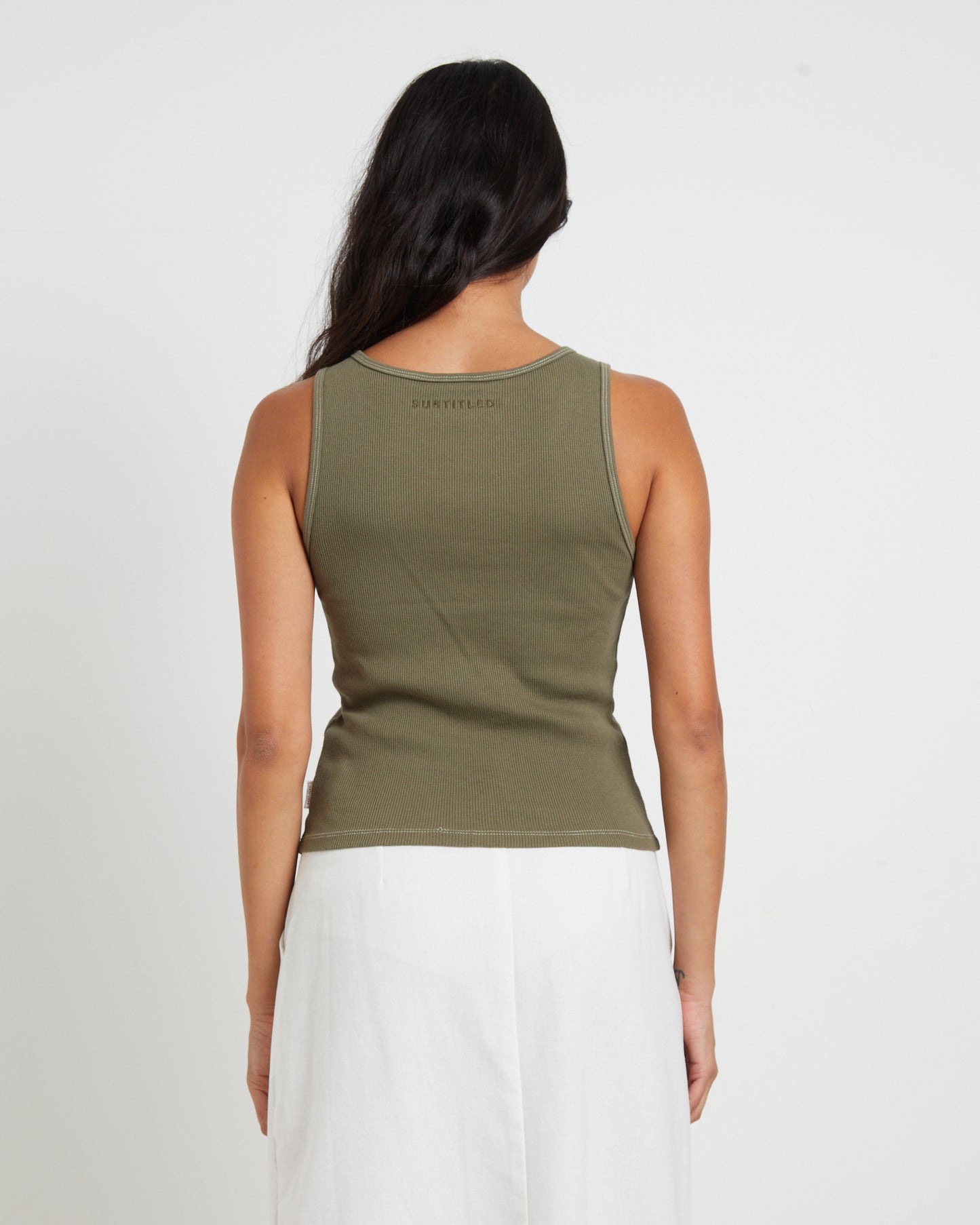 Lagoon Muscle Tank Top in Khaki